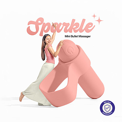 Bold Care Sparkle Pocket-sized Bullet Personal Massager For Her - 3 Intensities, Peach, 1 Unit  