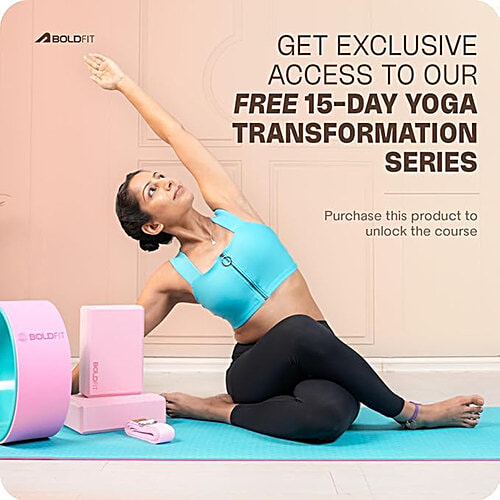 Boldfit Yoga Wheel - Black & Green, 1 pc  