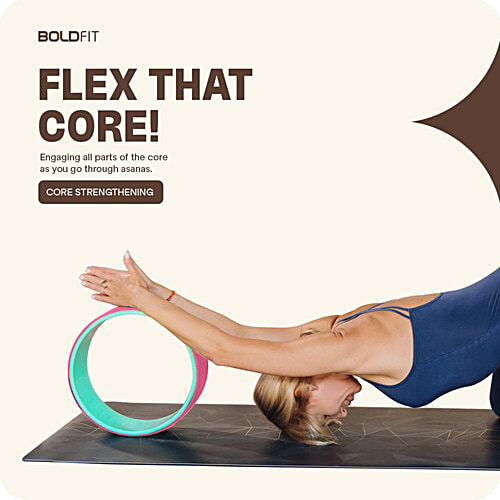 Boldfit Yoga Wheel - Black & Green, 1 pc  