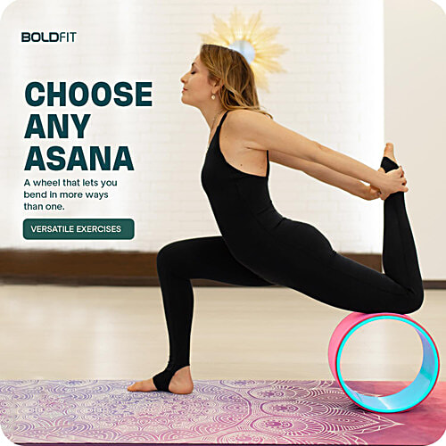 Boldfit Yoga Wheel - Black & Green, 1 pc  