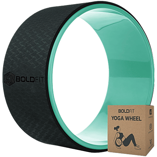 Boldfit Yoga Wheel - Black & Green, 1 pc  