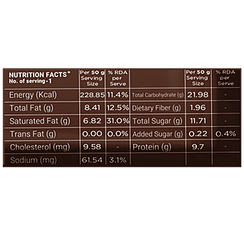 Happilo Mocha Brownie 10 g Daily Protein Bar - No Added Sugar, 50 g  2+ hr Energy, Premium Whey, Source Of Fibre