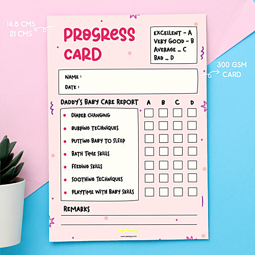 Oye Happy Report Card For New Dads, 1 pc