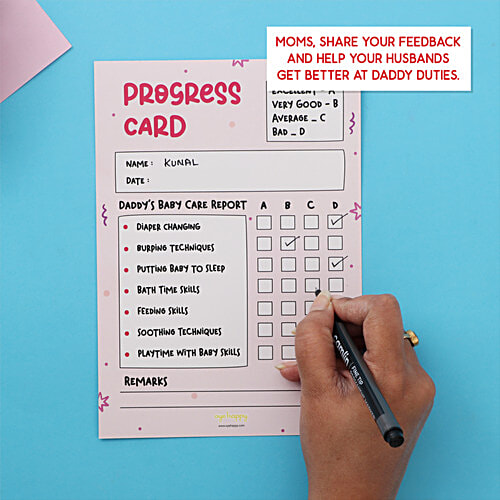 Oye Happy Report Card For New Dads, 1 pc