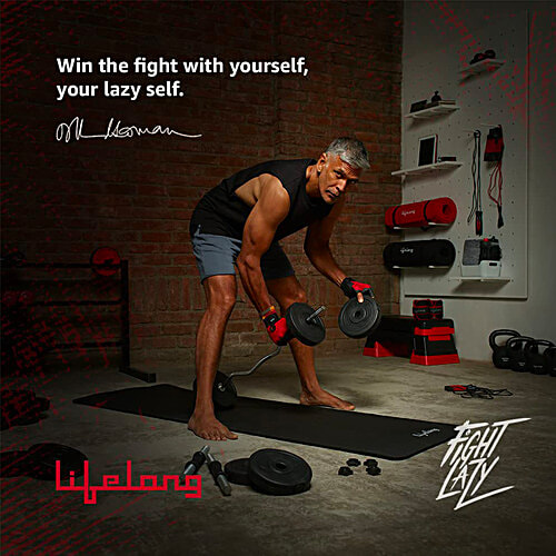 Lifelong LLRP01 Rubber Weight Plates - 30 mm Diameter, 2 pcs (2.5 kg each)