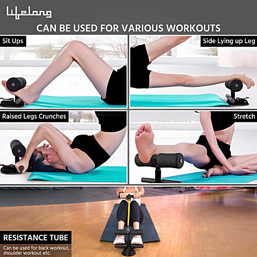 Lifelong Tummy Trimmer Double Suction Cup Sit-Up Bar - Yellow/Black, 1 pc