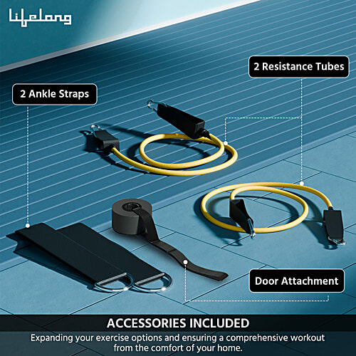 Lifelong Tummy Trimmer Double Suction Cup Sit-Up Bar - Yellow/Black, 1 pc