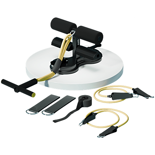 Lifelong Tummy Trimmer Double Suction Cup Sit-Up Bar - Yellow/Black, 1 pc