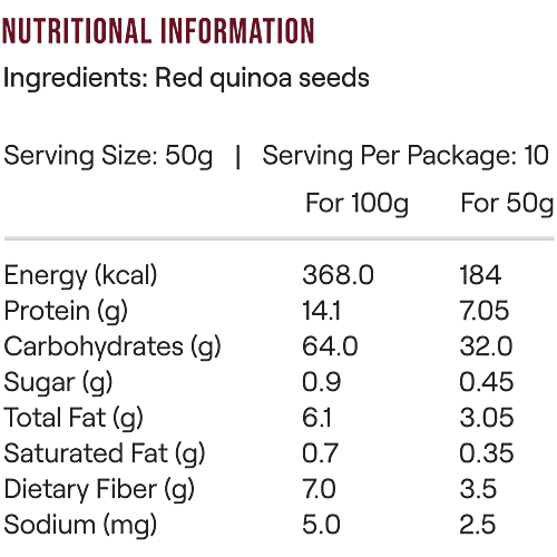 Deli Quinoa Red Quinoa, 500 g  