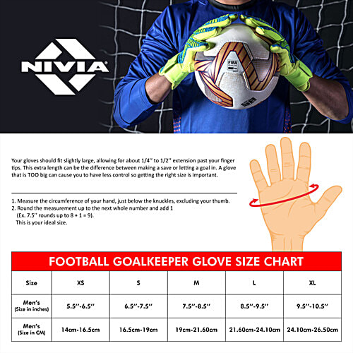 Nivia Airstrike Goalkeeper Gloves - Black & Green, 1 Pair (Medium) Ideal For Amateur & Intermediate-Level Football Goalkeepers
