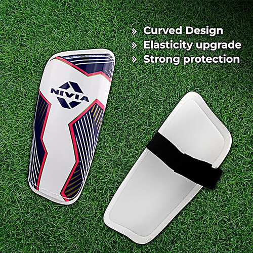 Nivia EVA Foam Classic Football Guard For Adult- Multicolour, 20 To 22 cm, 1 Pair (Large) Shin Guard, Ideal For Training & Competitive Matches, For Youth & Adults