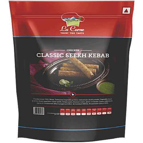 La Carne Chicken Classic Seekh Kebab, 500 g