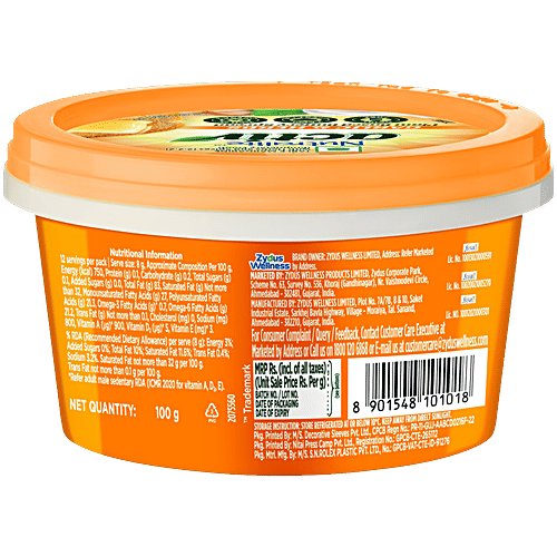 Nutralite Activ Garlic & Herbs Plant Based Buttery Spread, 100 g  Dairy-Free, Rich in Omega