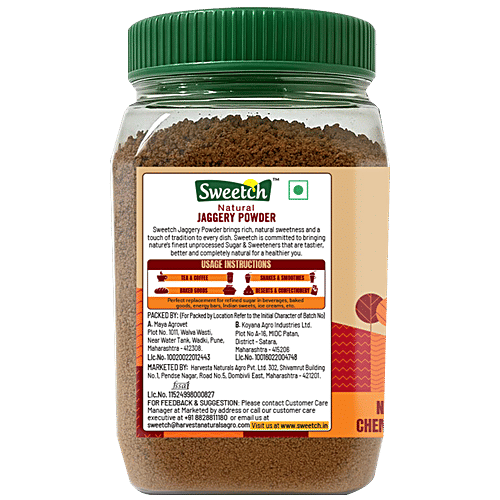 Sweetch Natural Cane Jaggery Powder, 450 g