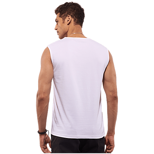 Hoversoul Men's 100% Cotton Sleeveless Under Tee - White, 1 pc (Size - XL)