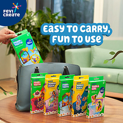 Fevicreate Build-n-Create Foam-Tastic Bird Hangings Kit For 5+ Years, 1 pc Foam Bird Craft, Travel Friendly