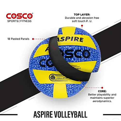 Cosco Aspire Volleyball - Size 4, Soft Touch PU, 1 pc