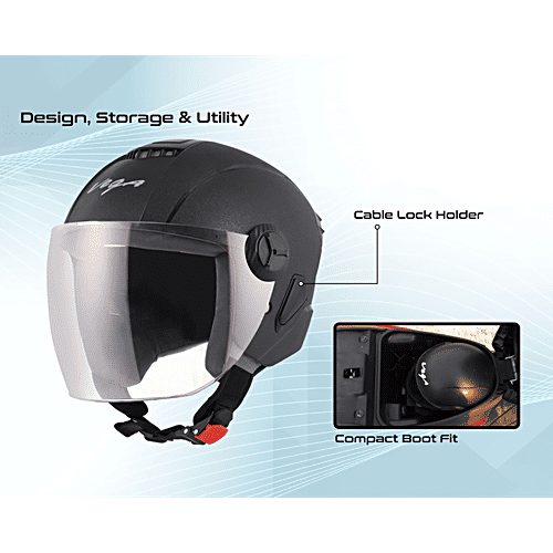 Vega Auto Aster Helmet - Black, 1 pc (Medium) 