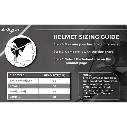 Vega Auto Aster Helmet - Black, 1 pc (Medium) 