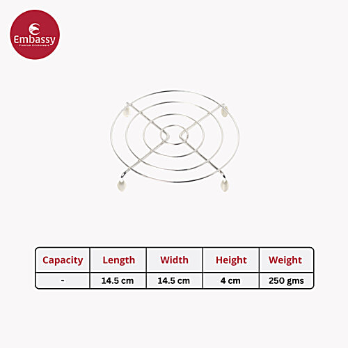 Embassy Stainless Steel Heat-Resistant Trivet/Table Rings, 2 pcs  