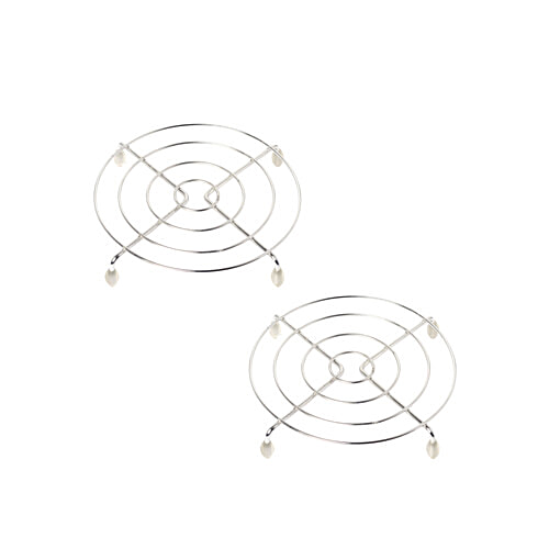 Embassy Stainless Steel Heat-Resistant Trivet/Table Rings, 2 pcs  