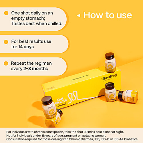 The Good Bug Gut Cleanse Daily Probiotic Colon Detox Shot, 980 ml (14 x 70 ml) Prepare your Gut Microbiome, Detox & Reset your Gut in just 2 Weeks