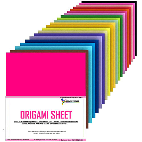 Creative Space Neon Origami Sheet, 20 pcs  