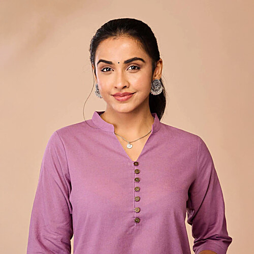 Daali Lavender Regular Fit Kurta, 1 Set (Size - S)