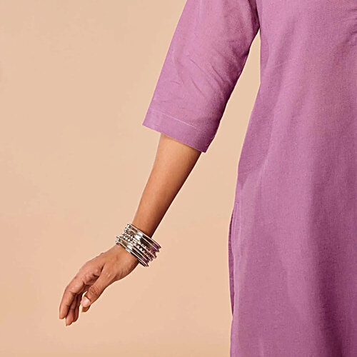 Daali Lavender Regular Fit Kurta, 1 Set (Size - XL)