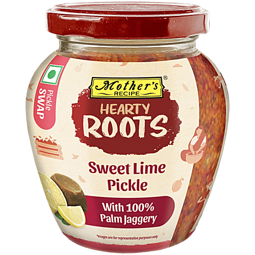 Mother's Recipe Hearty Roots Sweet Lime Pickle With Palm Jaggery, 350 g  Immunity Boosting, Better Digestion, Body Cleanser