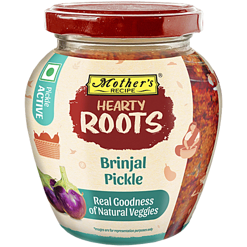 Mother's Recipe Hearty Roots Brinjal Pickle, 350 g  Packed with Vitamins & Minerals, Rich in Antioxidants