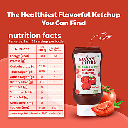 Sweetmate Tomato Ketchup, 300 g No Added Sugar