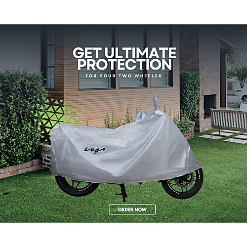 Vega Auto Universal Bike Cover - Silver, 1 pc  UV Protection, Dustproof & Waterproof