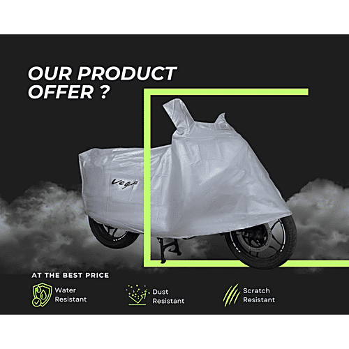 Vega Auto Universal Bike Cover - Silver, 1 pc  UV Protection, Dustproof & Waterproof
