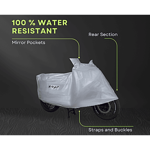 Vega Auto Universal Bike Cover - Silver, 1 pc  UV Protection, Dustproof & Waterproof
