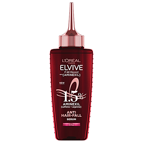 L'Oreal Paris Fall Resist Anti Hair Fall Serum With 1.5% Aminexil, Caffeine & Arginine, 102 ml  For Lesser Hair Fall, For Lesser Visible Scalp & Hair Fall
