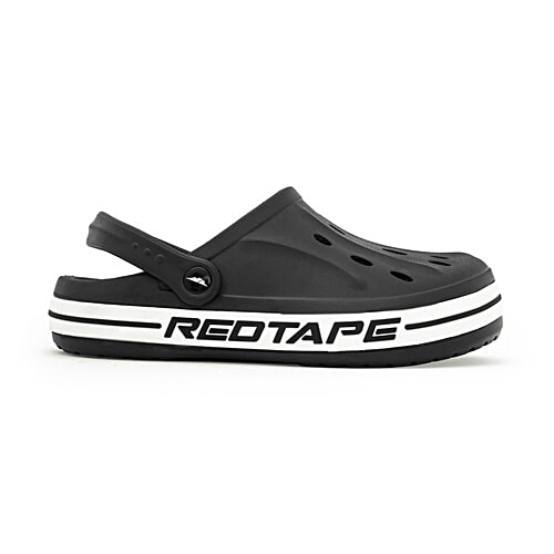 Redtape Men's Clogs - Black, 1 Pair (UK/IND-7) Perfect for Everyday Wear, Style & Comfort
