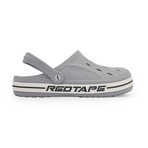 Redtape Men's Clogs - Light Grey, 1 Pair (UK/IND-10) Perfect for Daily Use, Style & Comfort