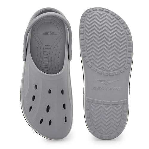 Redtape Men's Clogs - Light Grey, 1 Pair (UK/IND-10) Perfect for Daily Use, Style & Comfort
