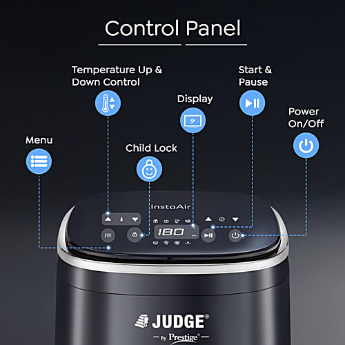 Judge by Prestige InstaAir Digital Air Fryer - 4 L, Black, 1 Unit