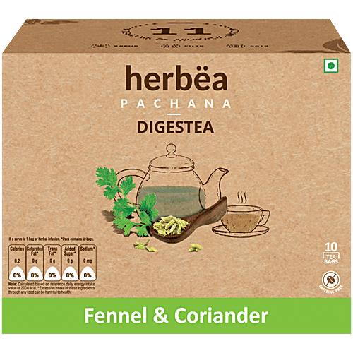 herbea Pachana Fennel & Coriander Digestea, 15 g (10 Bags x 1.5 g each)