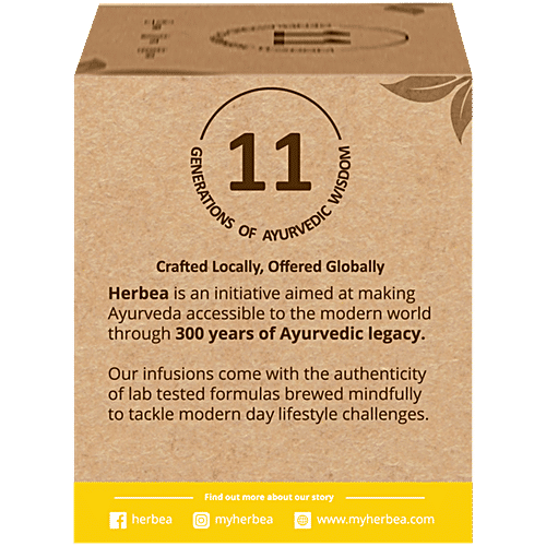 herbea Vishuddhi Bala & Mulethi Lung Puritea, 15 g (10 Bags x 1.5 g each)