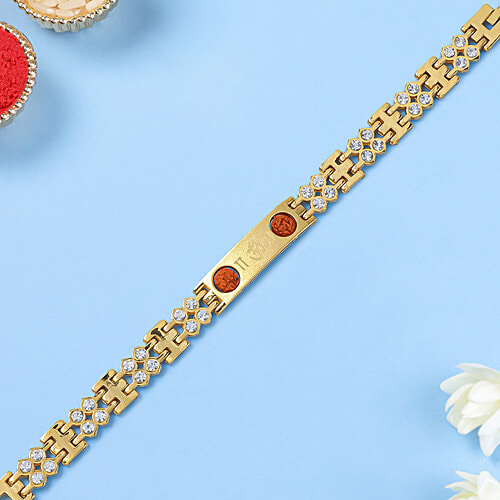 FNP Om Bracelet Jewellery Rakhi - Red, 1 pc  For Brother, Bhaiya, Bhai