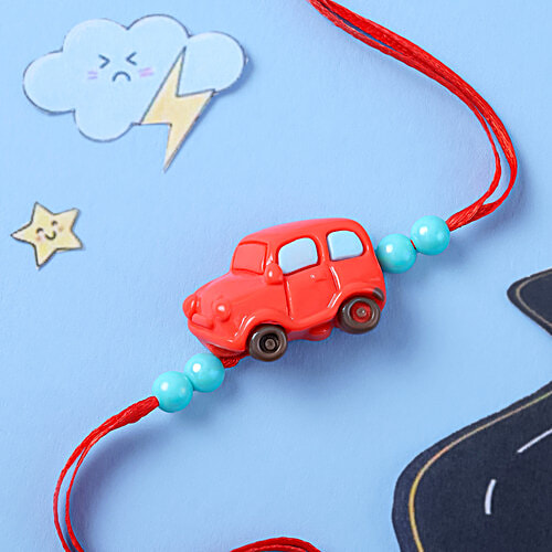 FNP Car Toy Kids Rakhi - Red, 1 pc  Fun Toy Kids Rakhi