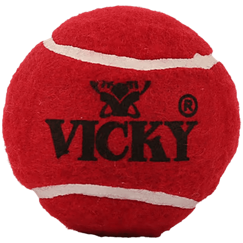 Vicky Heavy Weight Rubber Cricket Ball - Red, 6 pcs High Bounce