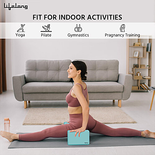Lifelong Yoga Blocks - EVA Foam Triple Layer Bricks For Balance & Support, 1 pc For Men & Women