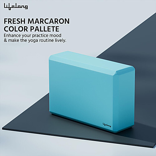 Lifelong Yoga Blocks - EVA Foam Triple Layer Bricks For Balance & Support, 1 pc For Men & Women