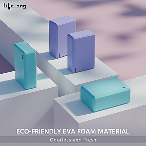 Lifelong Yoga Blocks - EVA Foam Triple Layer Bricks For Balance & Support, 1 pc For Men & Women
