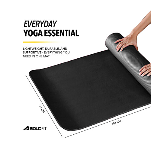Boldfit Extra Thick Anti-Slip NBR Yoga Mat With Strap For Workout & Fitness - Unisex, 1 pc