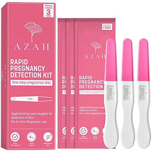 Azah Rapid Pregnancy Detection Test Kit, 3 pcs  One Step Pregnancy Test